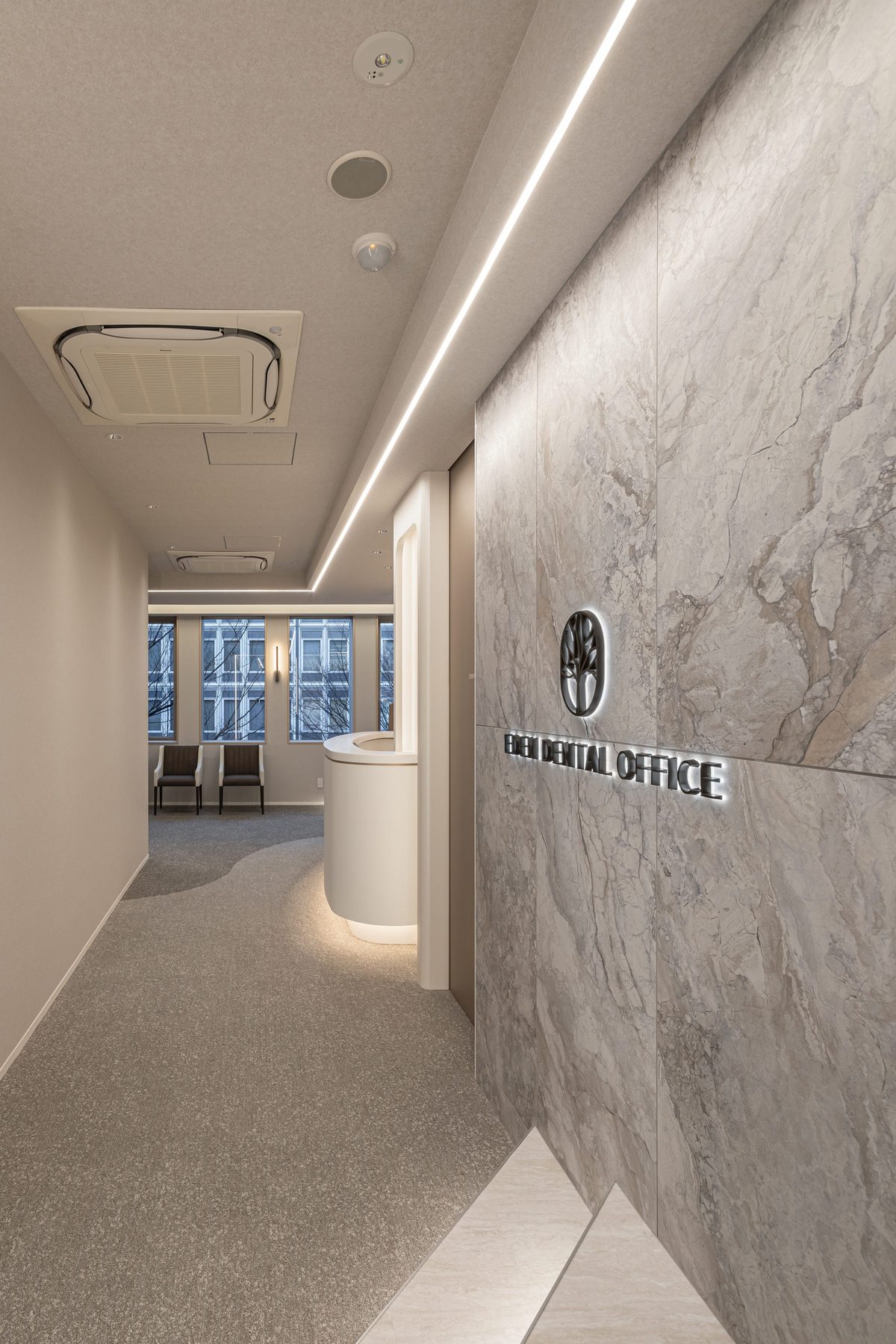 Eden Dental Office entrance hall in Nagoya