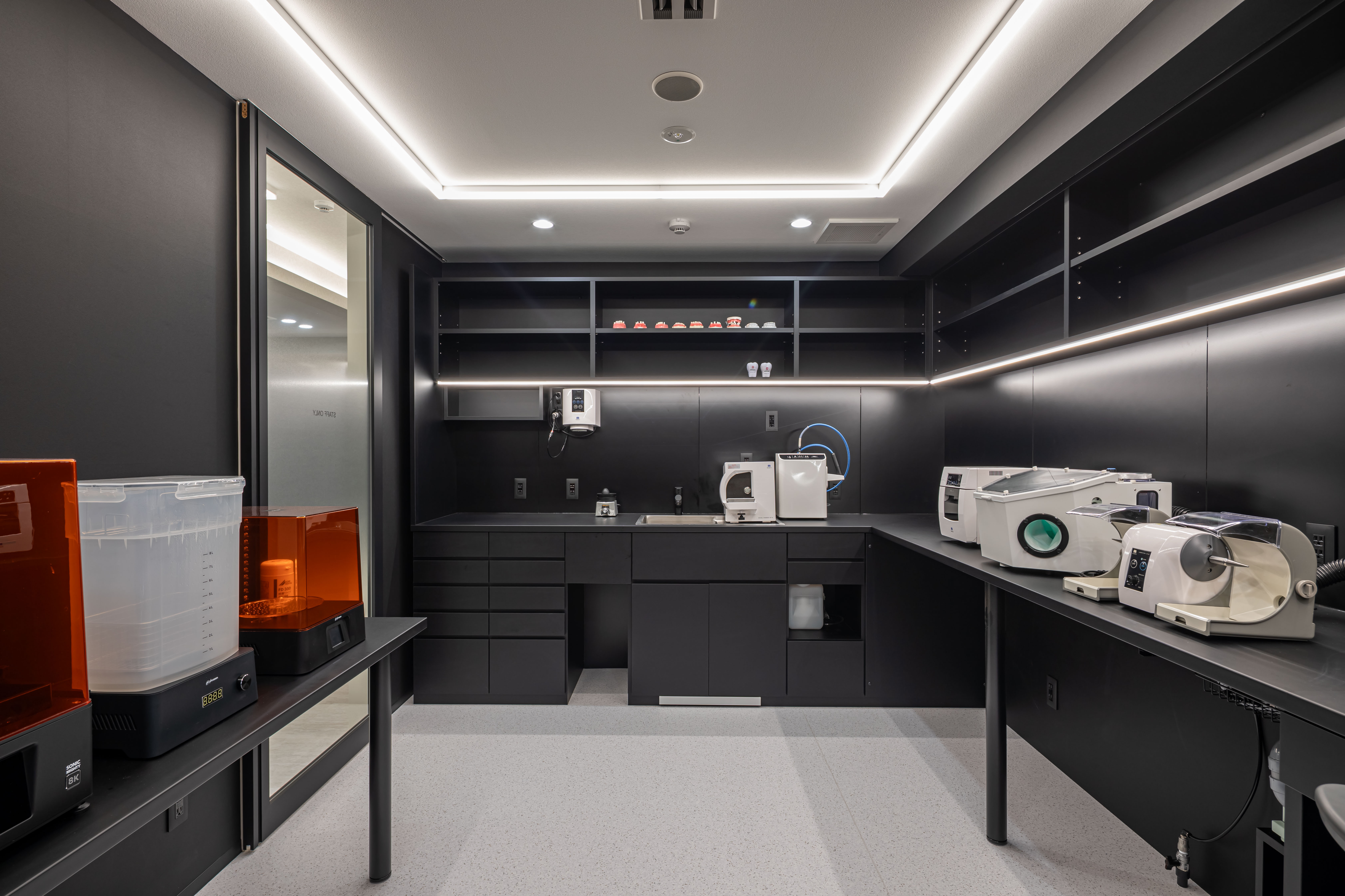 In-house digital lab at Eden Dental Office for implant prosthetics