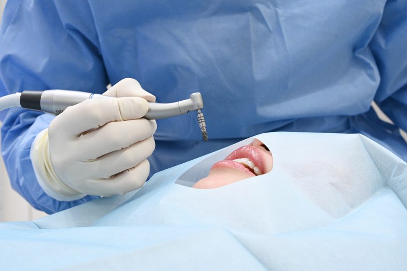 Dental implant surgery in progress at Eden Dental Office Nagoya